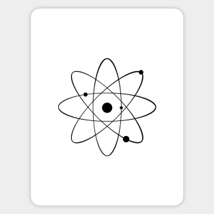 The Atom (icon symbolizes the atom in black) - ORENOB Sticker